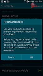 Активация Samsung Reactivation Lock этап 4