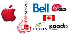 Разлочка iPhone Bell / Virgin / Telus Canada