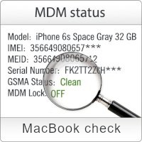 Проверка MacBook MDM status: [ON/OFF] по SN