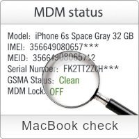 Проверка MacBook MDM status: [ON/OFF] по SN