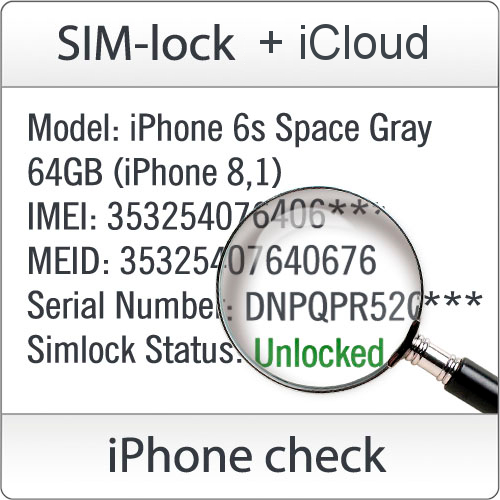 Проверка iPhone iCloud + SIM-Lock:  [ON/OFF|Clean/Lost|Locked/Unlocked]